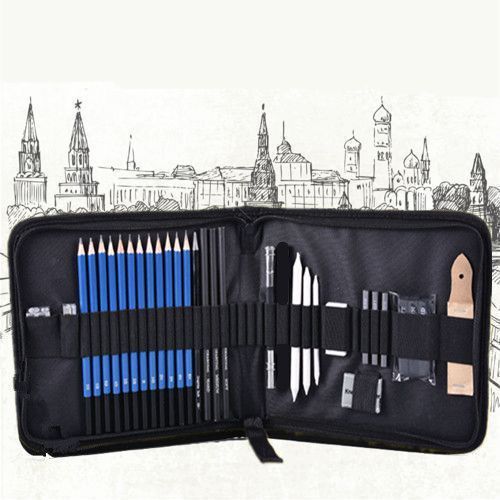 Professional Sketching Drawing Pencils Kit Set Art Tool