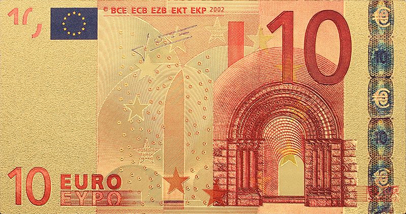 Collectible Euro Commemorative Coin 10 Euro Old Banknote