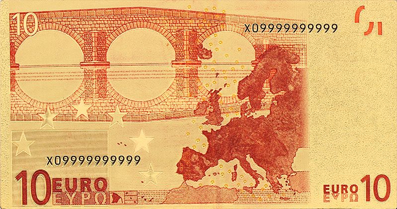 Collectible Euro Commemorative Coin 10 Euro Old Banknote