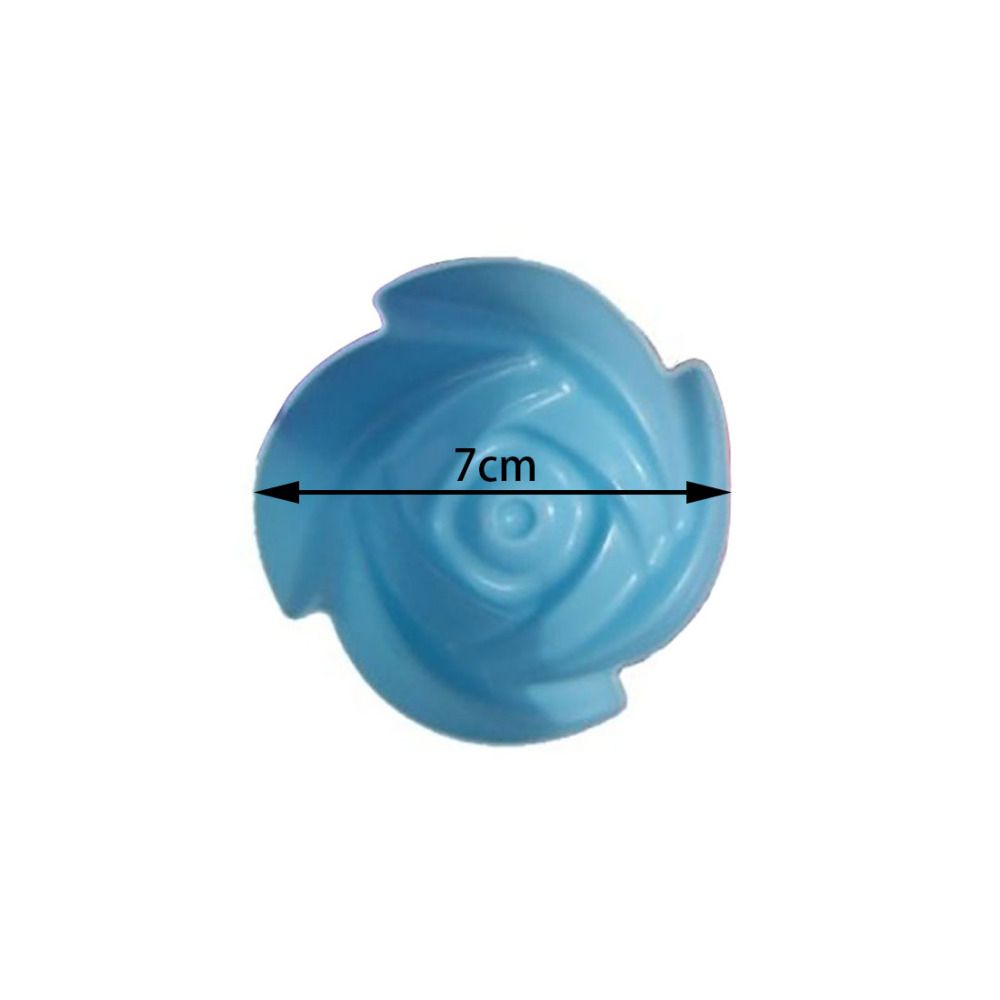 Random 7cm Soap Mold Christmas New 1pcs Silicone Rose Muffin Cookie Cup Cake Baking Mould Chocolate Jelly Maker