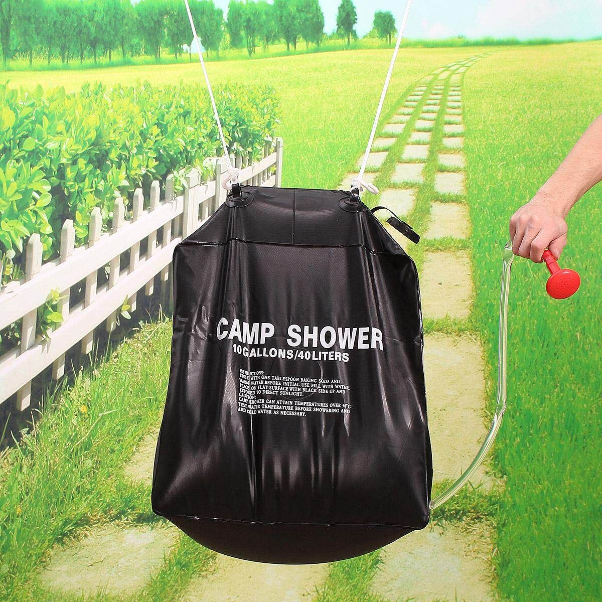 40L Solar Heated Shower Camping Water Bathing Bag Outdoor Travel Hiking Portable