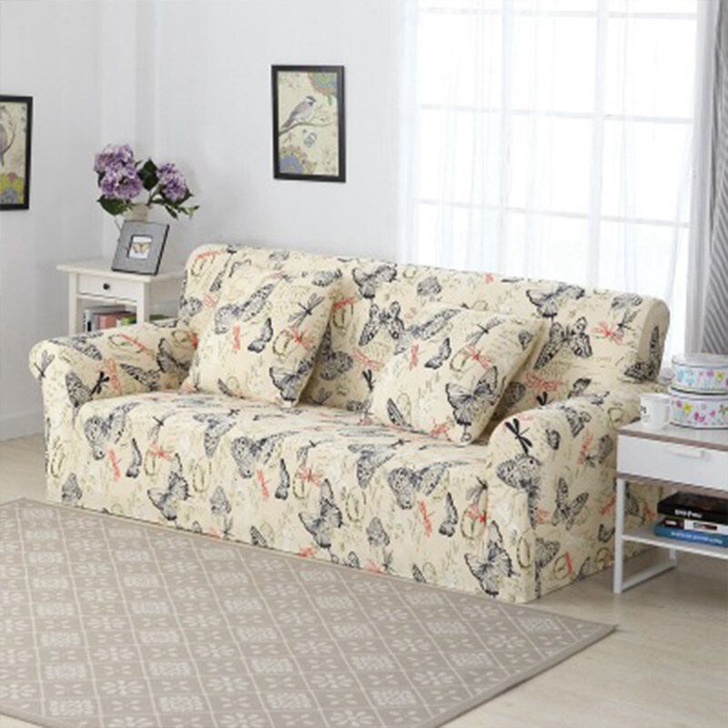 1/2/3/4 Universal Seaters Stretch Chair Sofa Covers Couch Lastic Protector Home Butterfly Flying