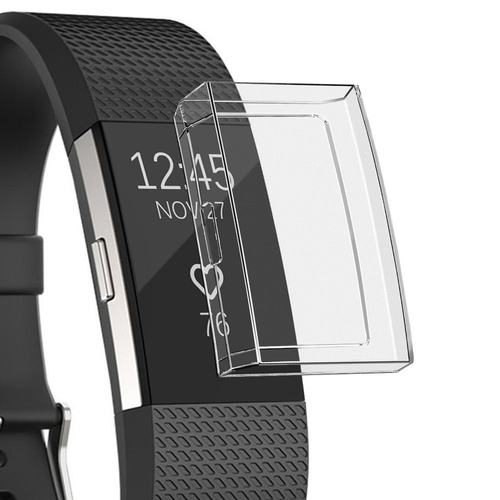 #30 New 6 Colors Soft TPU Case Silicone Protective Clear Case Cover Shell For Fitbit Charge 2 Band Smart Watch Screen Protector