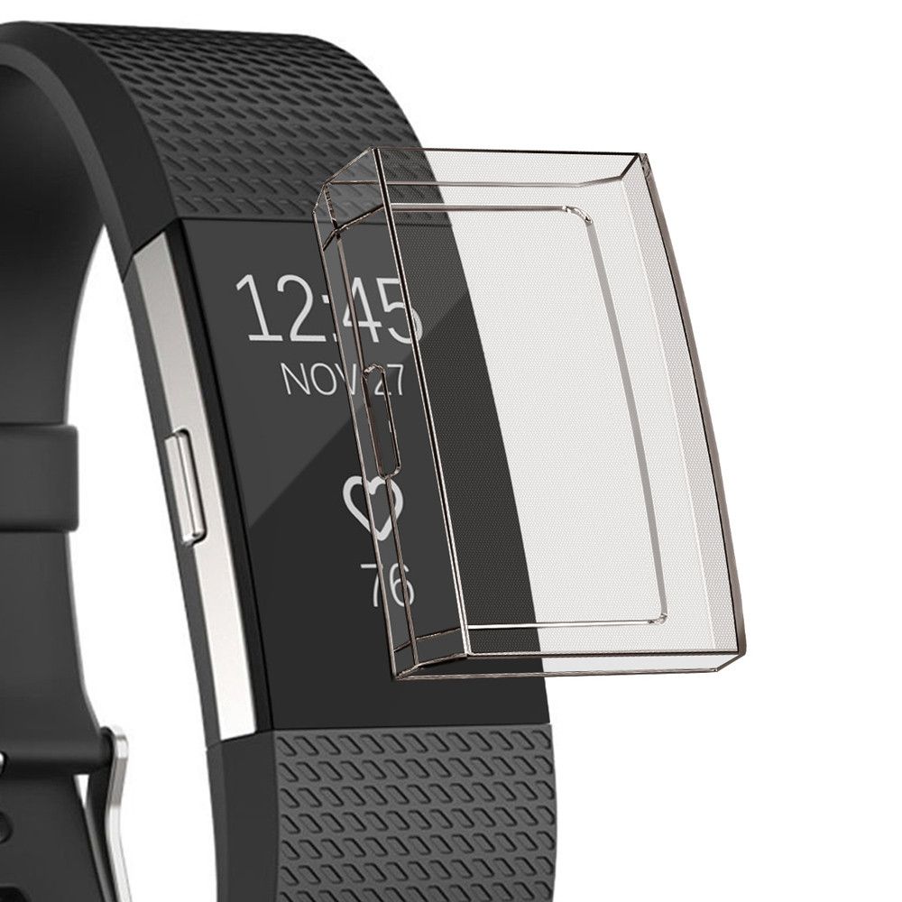 #30 New 6 Colors Soft TPU Case Silicone Protective Clear Case Cover Shell For Fitbit Charge 2 Band Smart Watch Screen Protector
