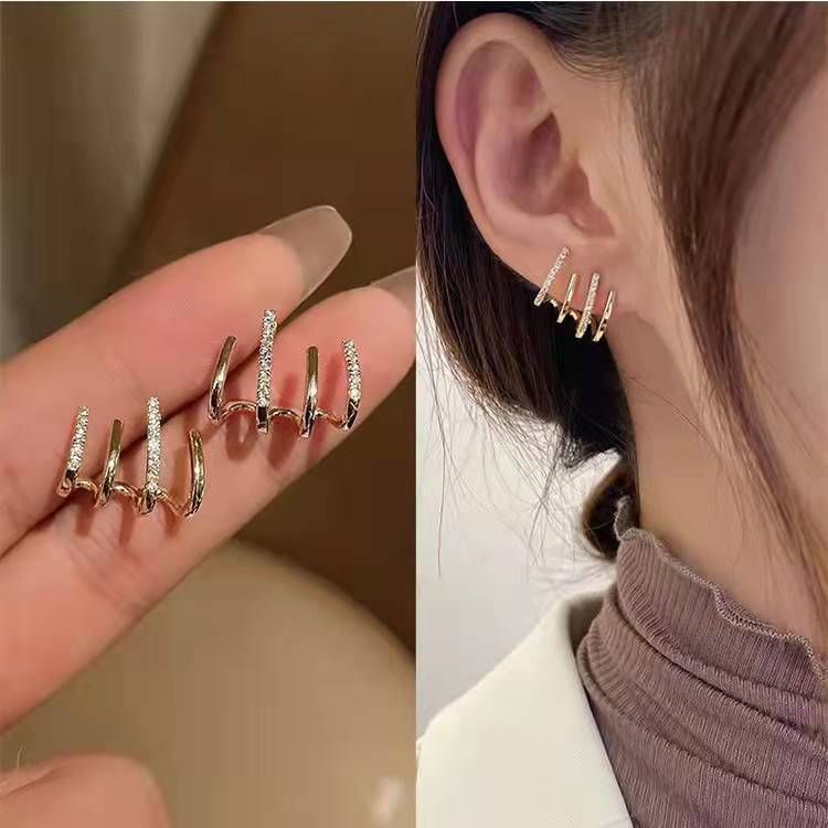 925 Silver Needle Korean Earrings Niche Temperament Earrings