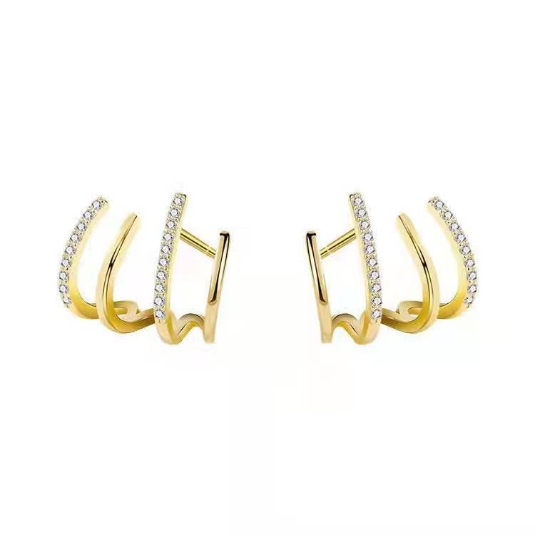 925 Silver Needle Korean Earrings Niche Temperament Earrings