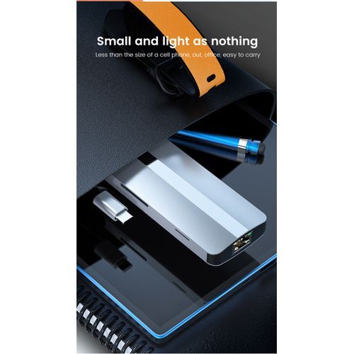 6 In 1 Docking Station Type C USB 3.0 Hub HDMI-compatible
