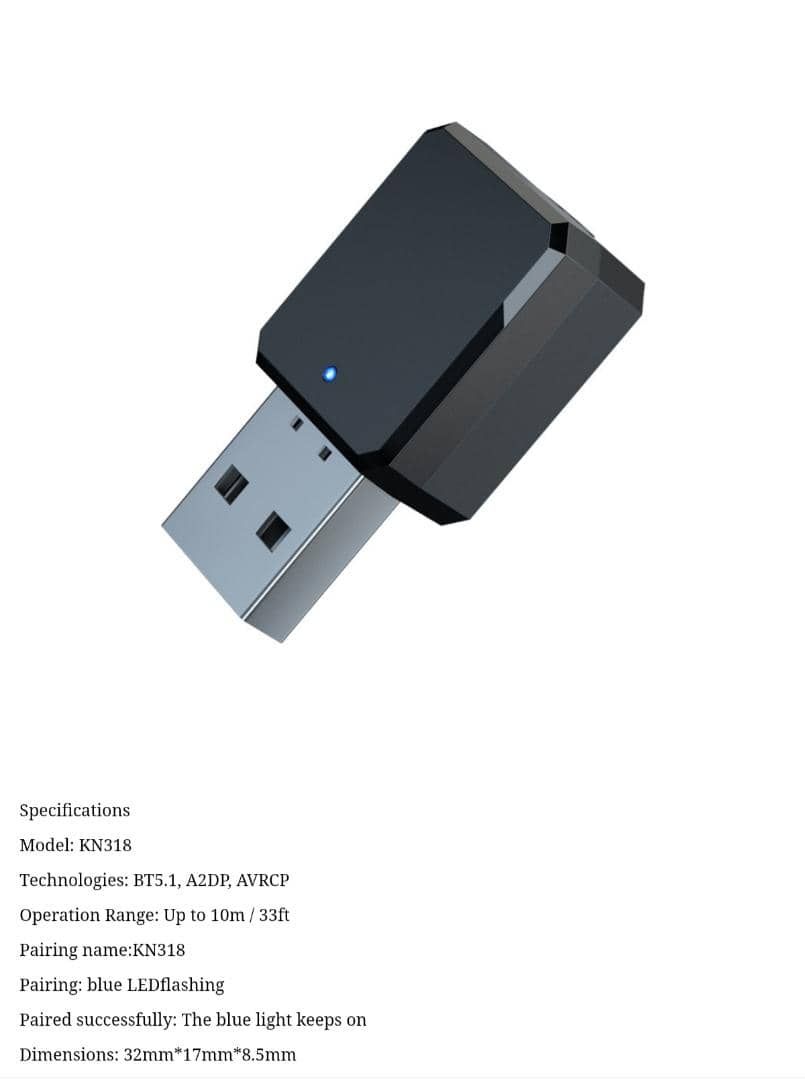 USB Wireless Bluetooth 5.1 Audio Transmitter Receiver