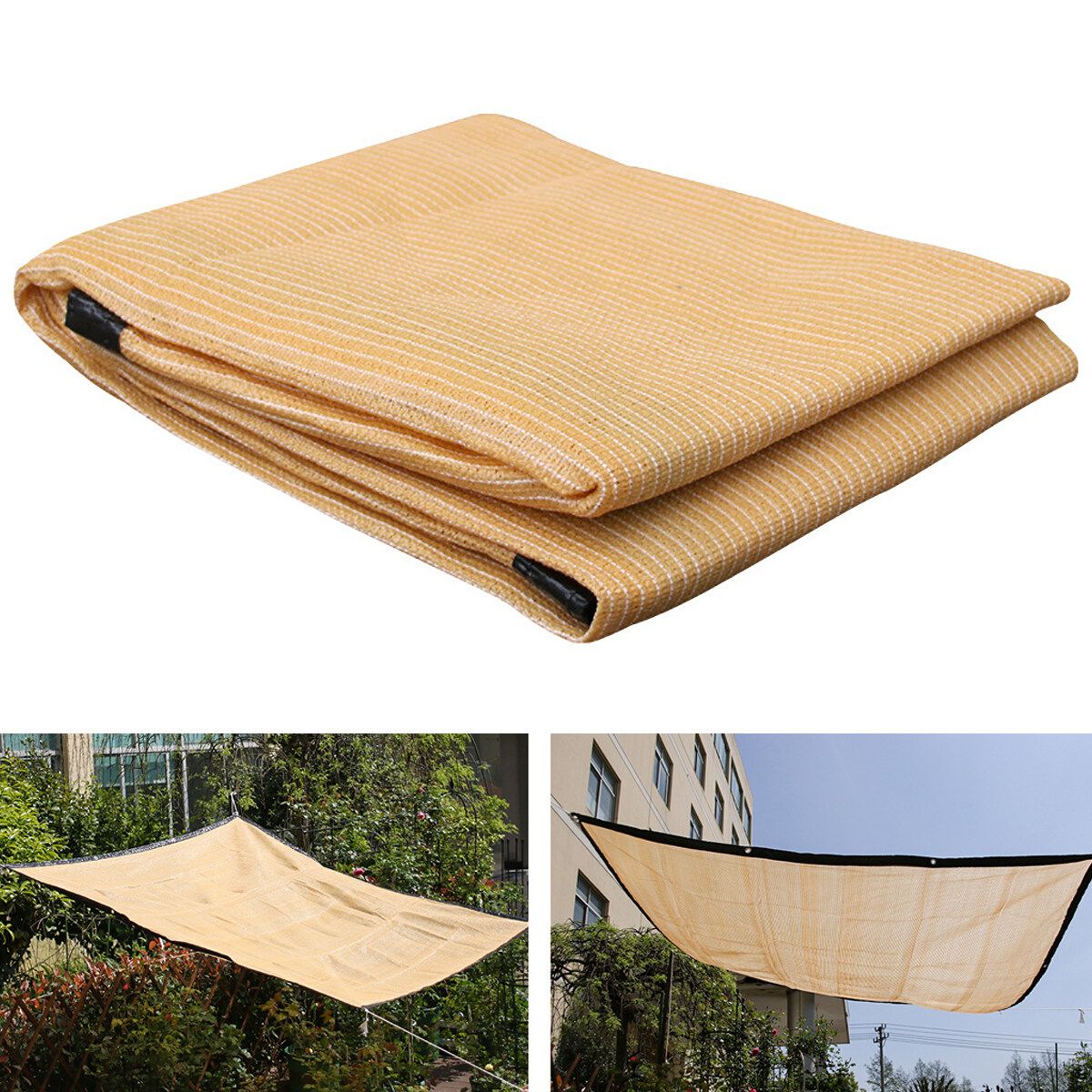 Sun Shade Net Sail Outdoor Garden Canopy Patio Cover 90% UV Wind Waterproof For Pergola 2x4m