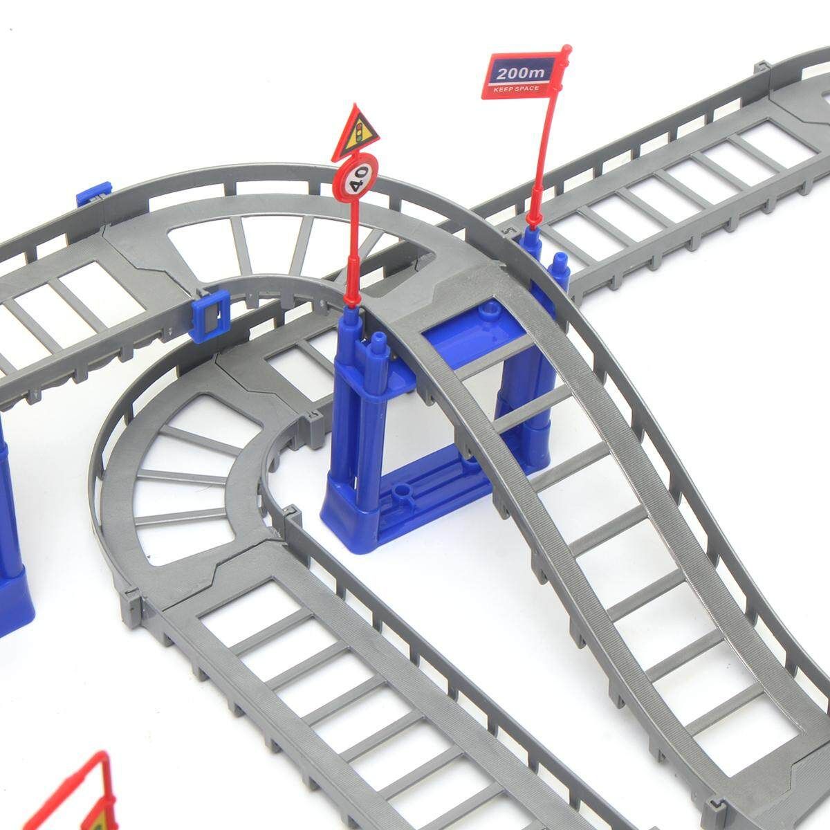80PCS Variety 3D Electric Rail Speed Car Track Racing Model Kids DIY Toy Sets