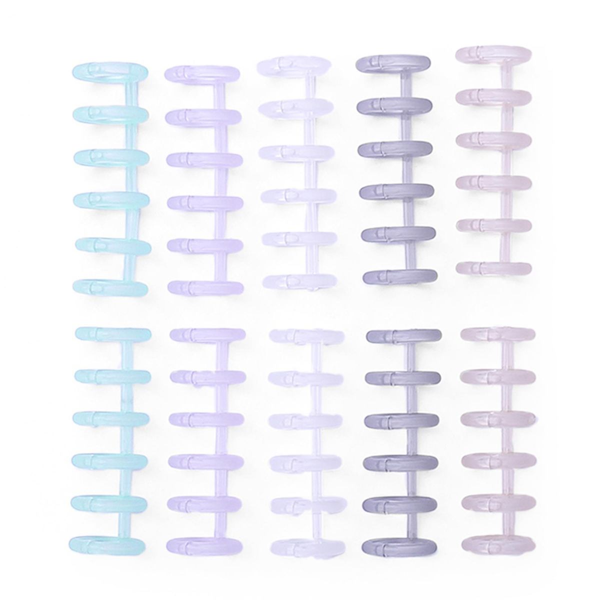 KW-trio Binding Spine Combs 6 Holes Loose Leaf Binder Album Rings for DIY Notebook Photo Album Diary Book Calendar 12mm/0.5in Spine Diameter 80 Sheet Capacity 10PCS