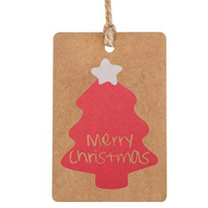 2x100PCS/Set Kraft Paper Christmas Crafts Gift Tags Price Tag Hanging