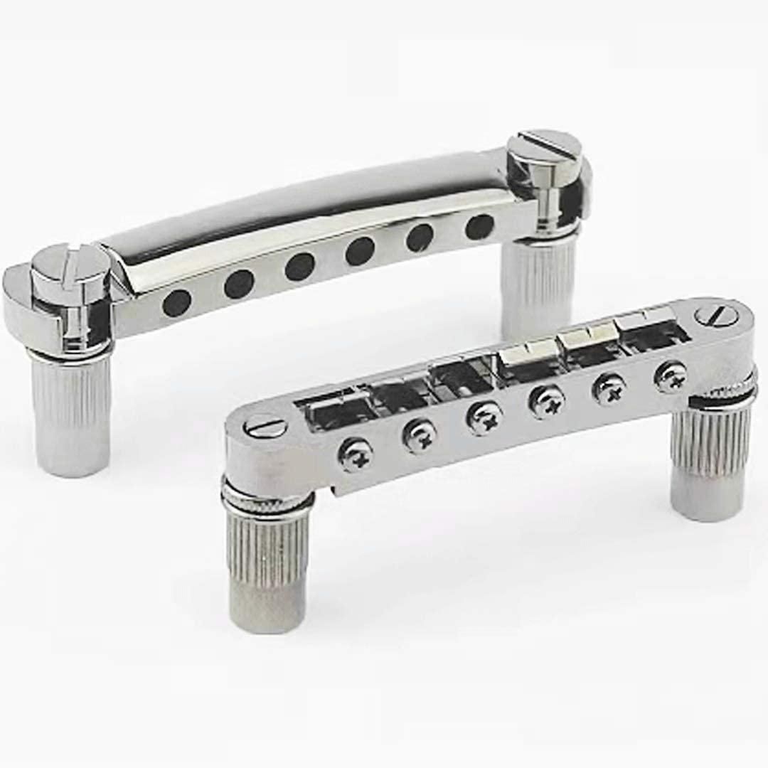 Electric Guitar Bridge and Tailpiece Set Electric Guitar Replacement Parts Bridge Tailpiece Bridge for Les Paul Guitar A