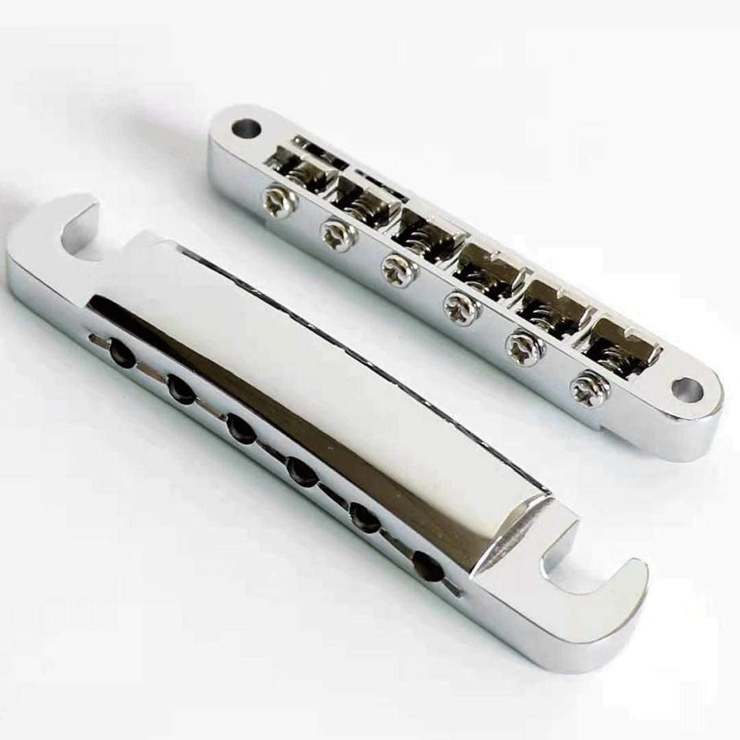 Electric Guitar Bridge and Tailpiece Set Electric Guitar Replacement Parts Bridge Tailpiece Bridge for Les Paul Guitar A
