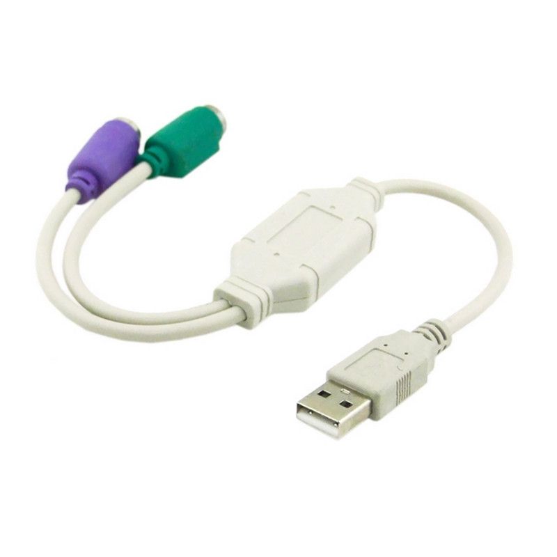 OULLX USB Male To Dual PS2 Female Cable Adapter Converter USB To Two PS/2 Use For Keyboard Mouse Computer Cables & Connectors