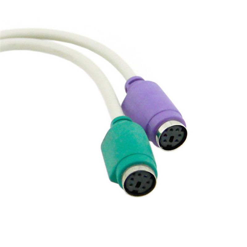 OULLX USB Male To Dual PS2 Female Cable Adapter Converter USB To Two PS/2 Use For Keyboard Mouse Computer Cables & Connectors