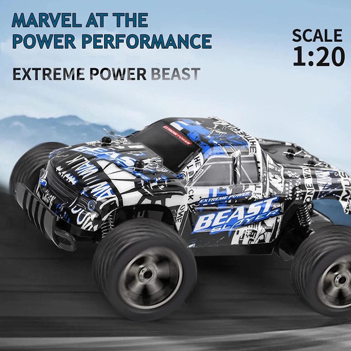 Car LR-C004R Remote Control Car 1:20 4ch 2.4ghz 20km/h Off Buy Off-Road Control Trucks Boys Toys For Children Blue