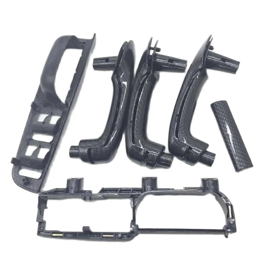 Interior Door Grab Handle Cover Carbon Fiber Window Switch Panel Bezel For VW Jetta Golf MK4 1999-2004 Car Accessories