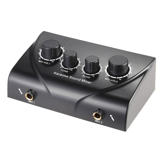 Karaoke Sound Mixer Dual Mic Inputs With Cable
