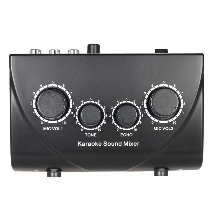 Karaoke Sound Mixer Dual Mic Inputs With Cable