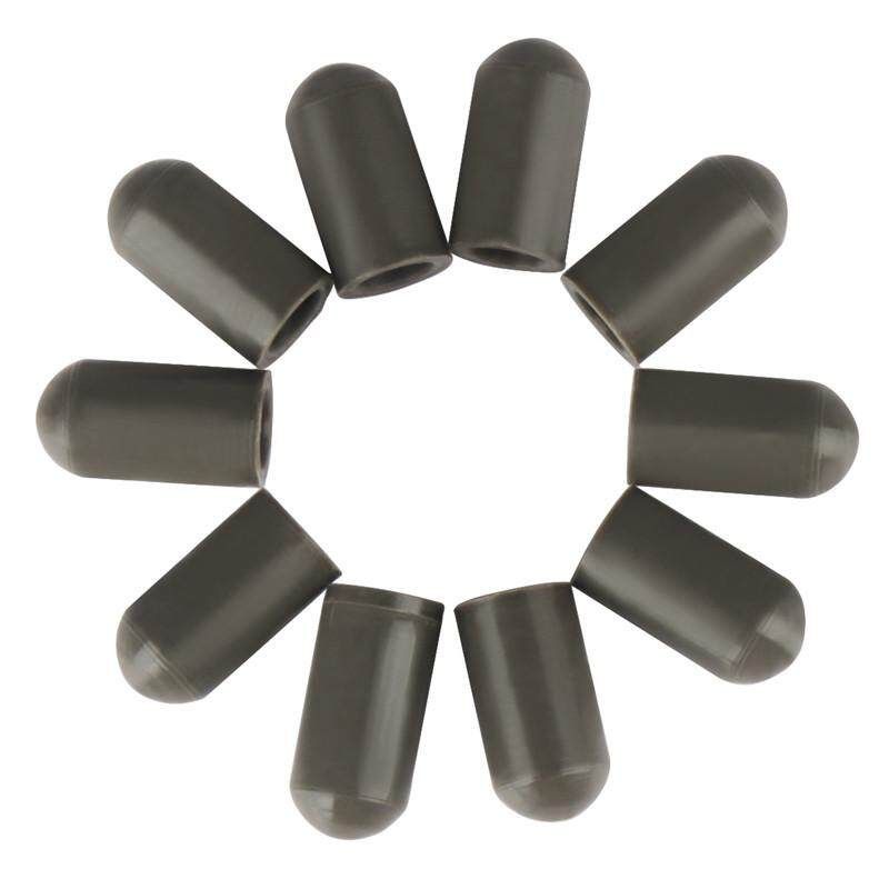 10 Pcs/Set Silicone Drum Stick Rubber Sleeve Red/Coffee Drumstick Rubber Case Parts Accessories For Percussion Instruments Drum Coffee (coffee)