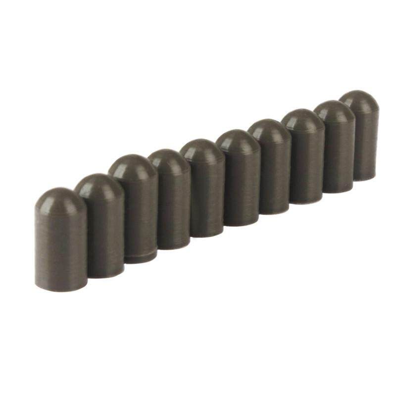 10 Pcs/Set Silicone Drum Stick Rubber Sleeve Red/Coffee Drumstick Rubber Case Parts Accessories For Percussion Instruments Drum Coffee (coffee)