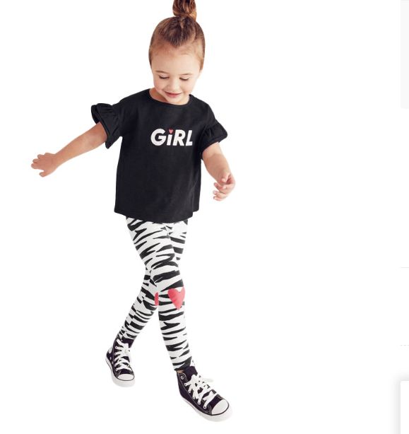 Girls Top And Leggings- 2 Pcs