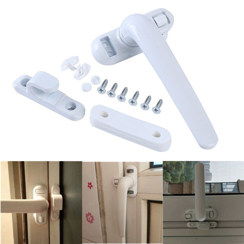 Universal Window Handle Lock Casement Window Lock Wheel Handle Black Hardware