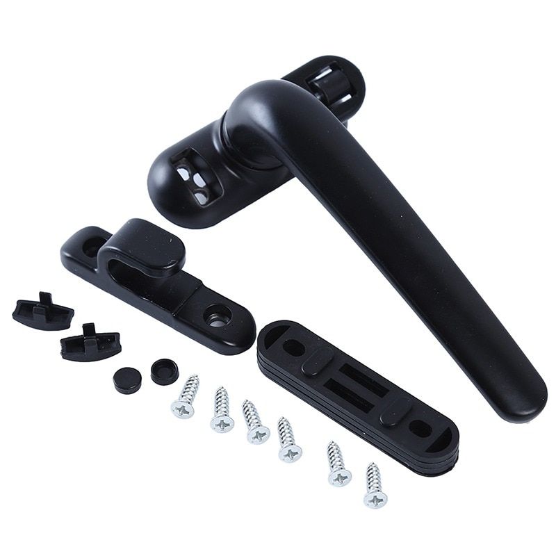 Universal Window Handle Lock Casement Window Lock Wheel Handle Black Hardware