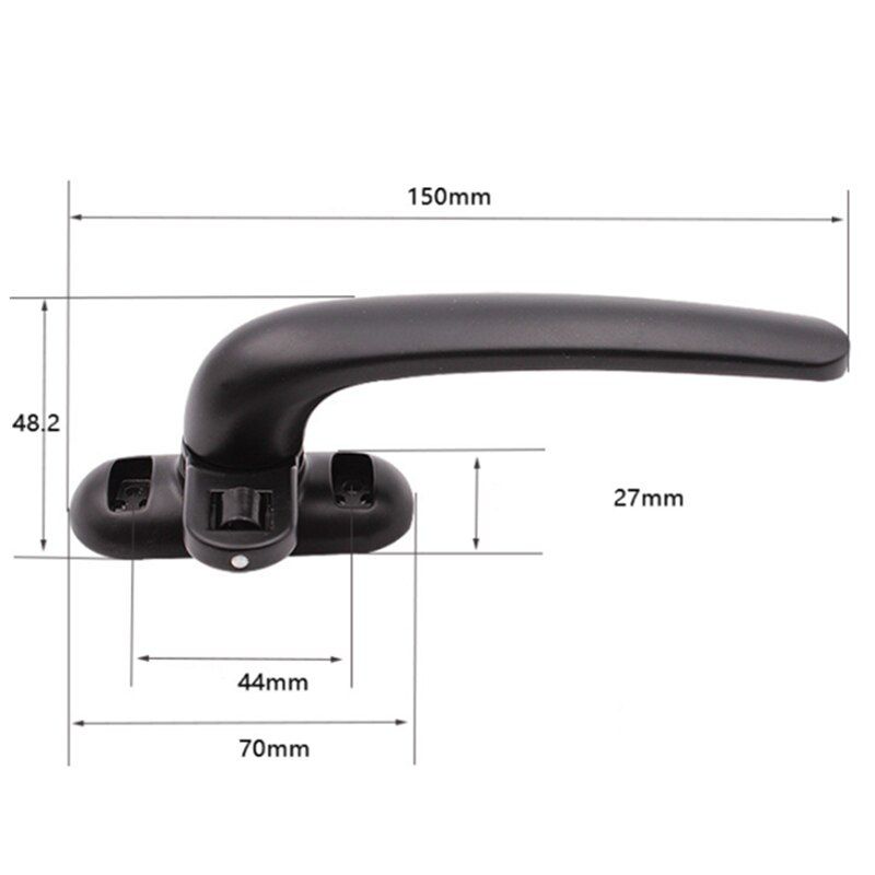 Universal Window Handle Lock Casement Window Lock Wheel Handle Black Hardware