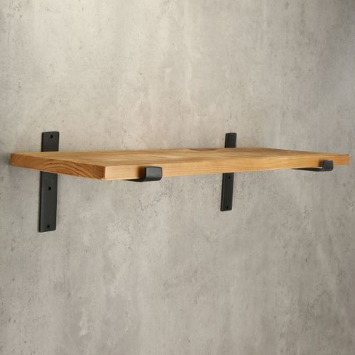 Black Painted T-shaped Wood Support Frame
