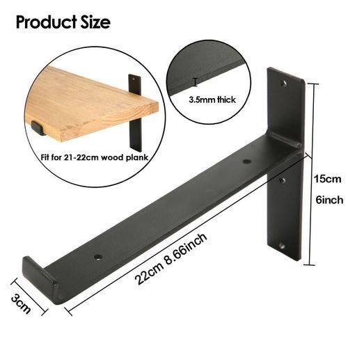 Black Painted T-shaped Wood Support Frame
