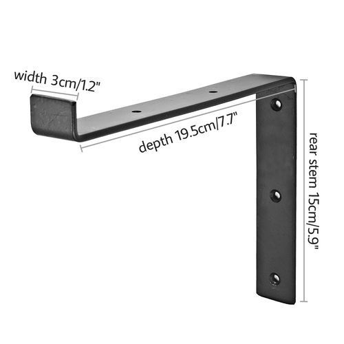 Black Painted T-shaped Wood Support Frame
