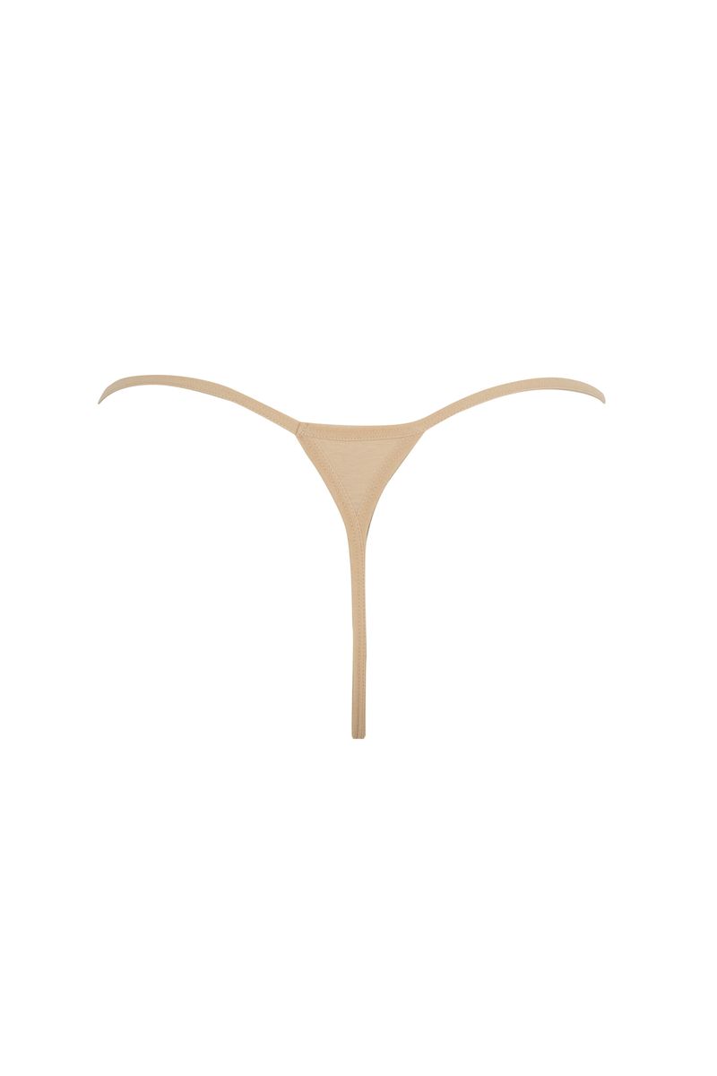 3 Piece Woman Casual String Package Slip - Beige