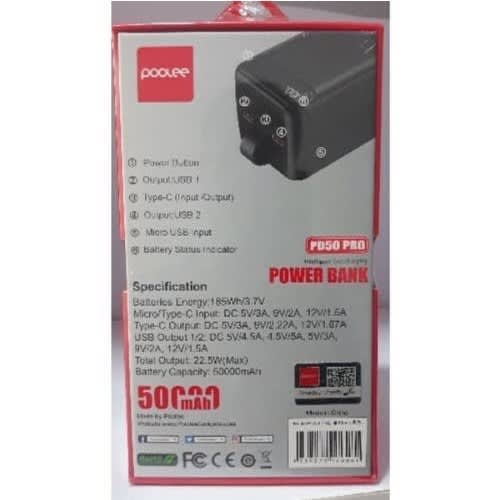 Poolee Powerbank - 50000mah - 22.5w