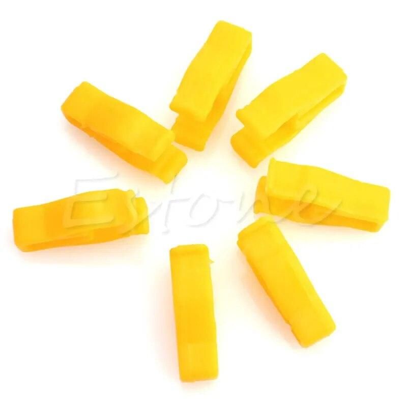 20Pcs Auto Car Yellow Plastic Rivet 8mm Hole Hood Prop Rod Support Clip Fastener