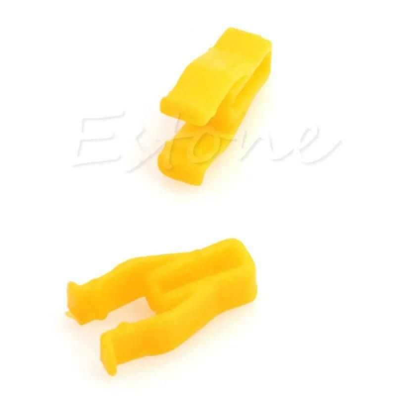 20Pcs Auto Car Yellow Plastic Rivet 8mm Hole Hood Prop Rod Support Clip Fastener