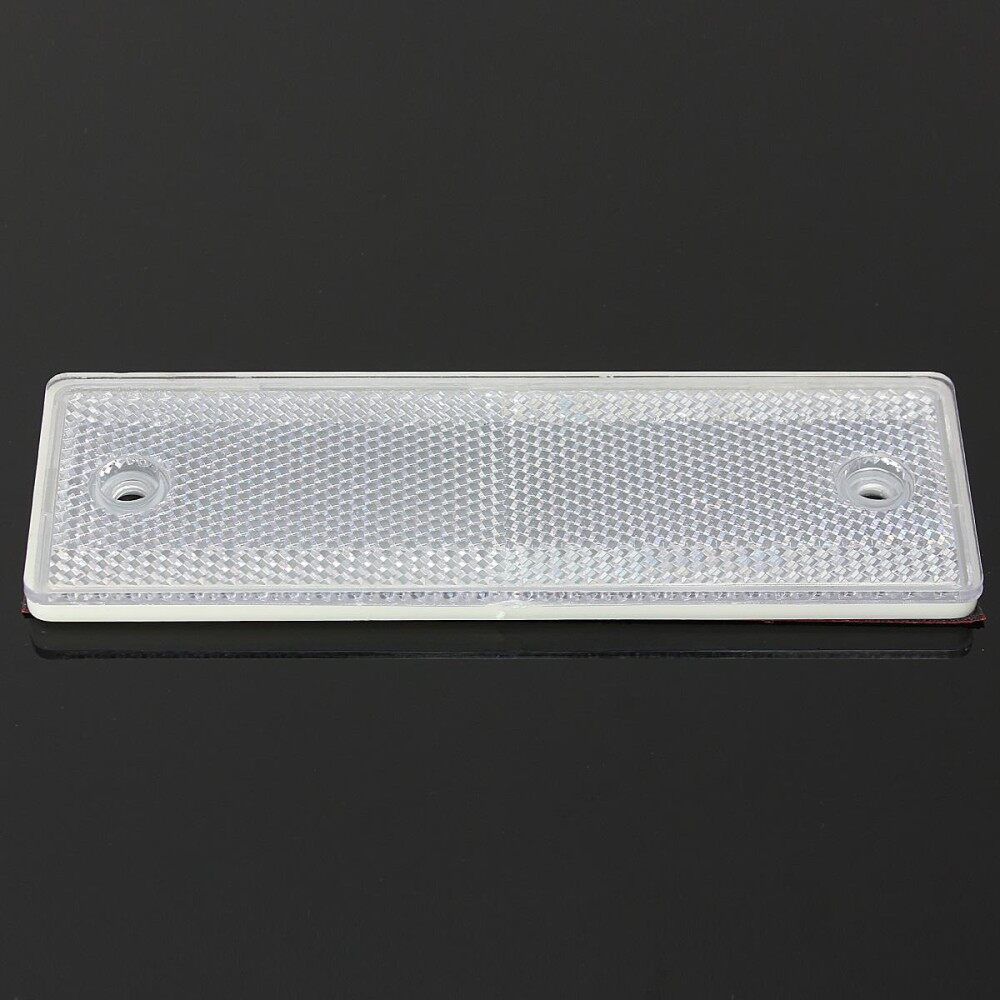 10pcs White Rectangular Approved Reflectors Trailer Caravan