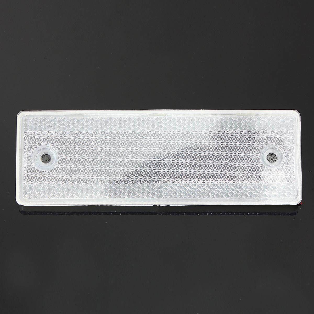10pcs White Rectangular Approved Reflectors Trailer Caravan