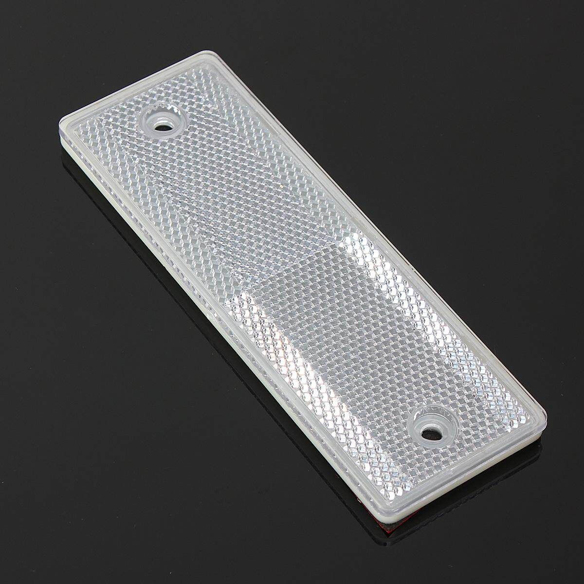 10pcs White Rectangular Approved Reflectors Trailer Caravan