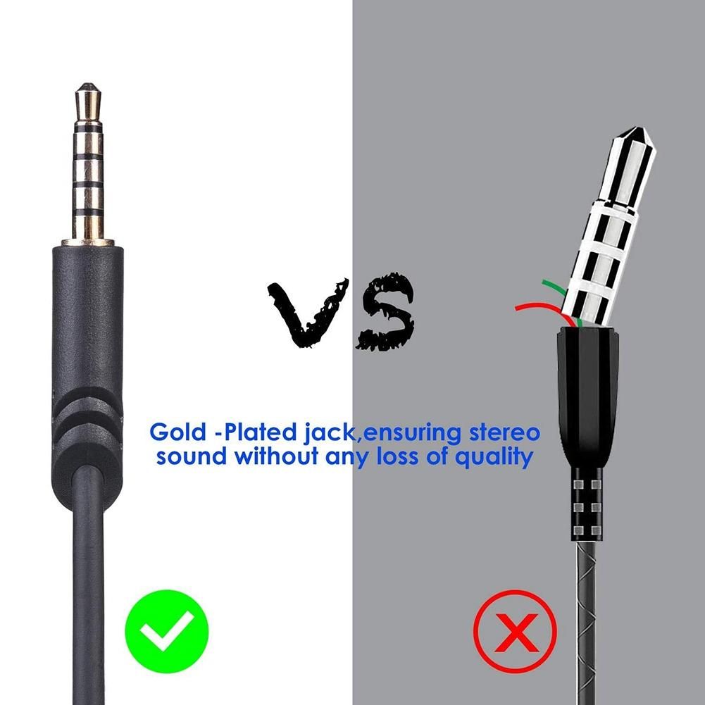 Replacement Headset Cable, 2.0M Inline Mute Cable Cord for Astro A10/A40 Gaming Headsets Xbox Ps4 Controller Headphone