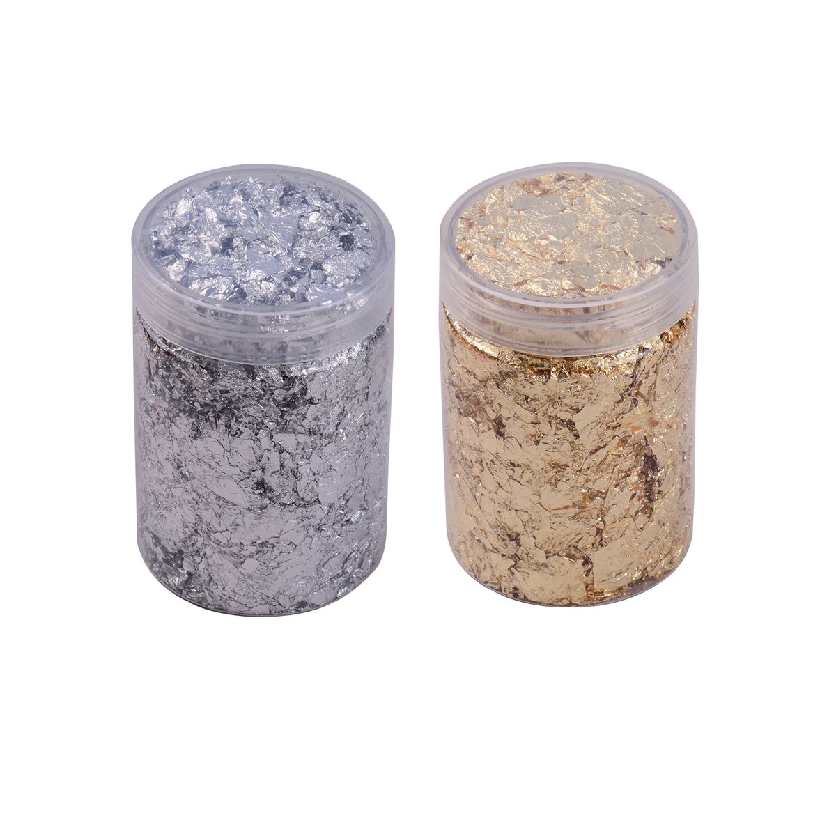 10g Per Color Imitation Gold Foil Flakes 2 Bottles Metallic