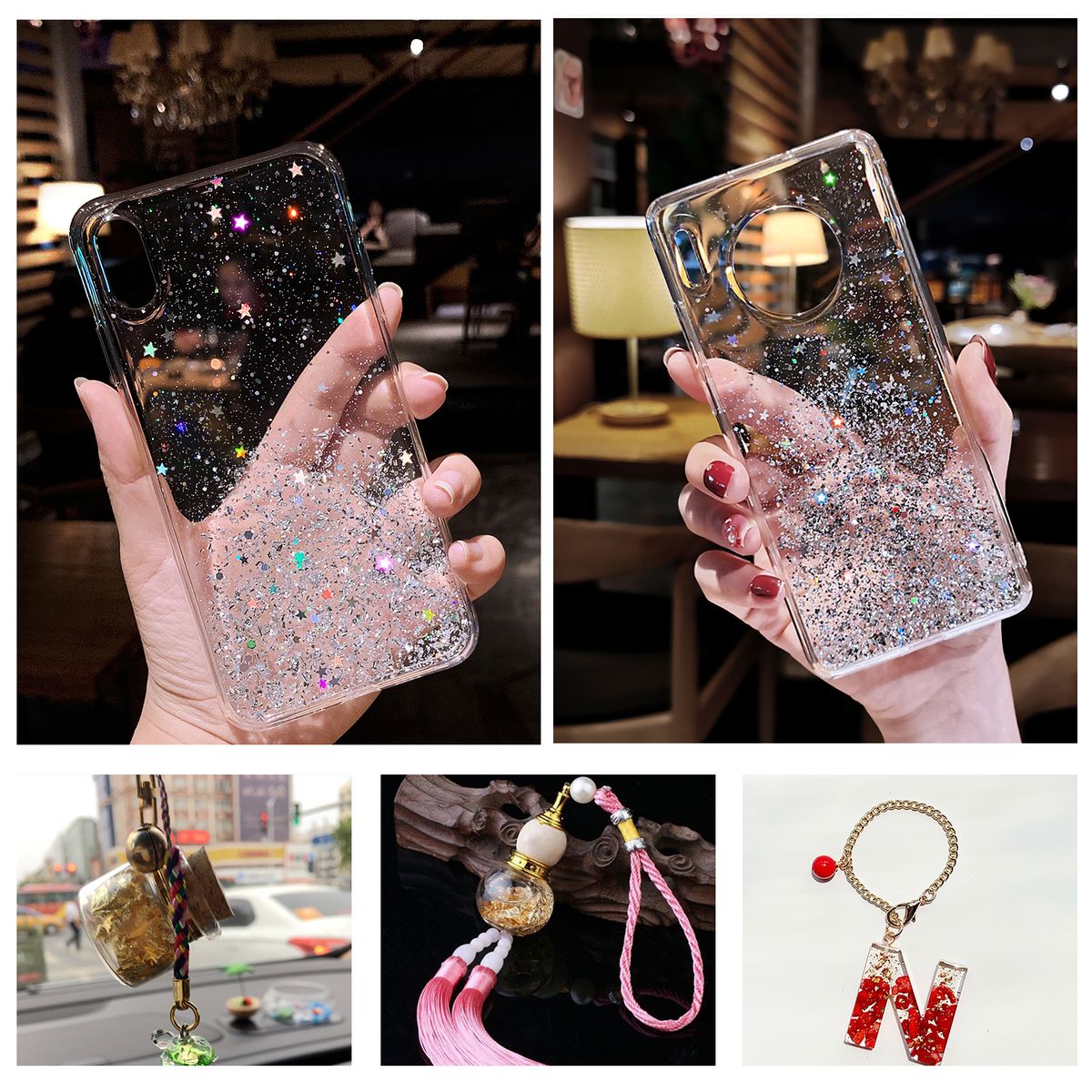 10g Per Color Imitation Gold Foil Flakes 2 Bottles Metallic