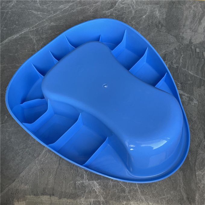 Blue Plastic Bedpan Bed Pan Smooth Contoured For Bedridden Patient