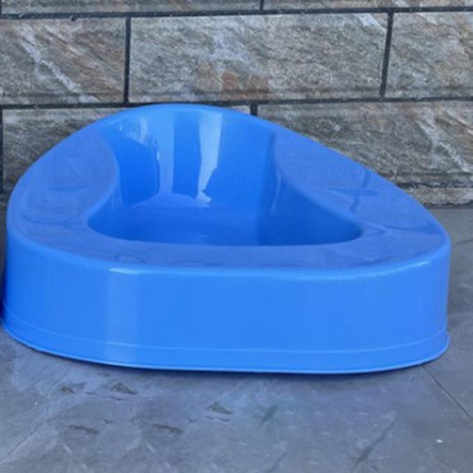 Blue Plastic Bedpan Bed Pan Smooth Contoured For Bedridden Patient