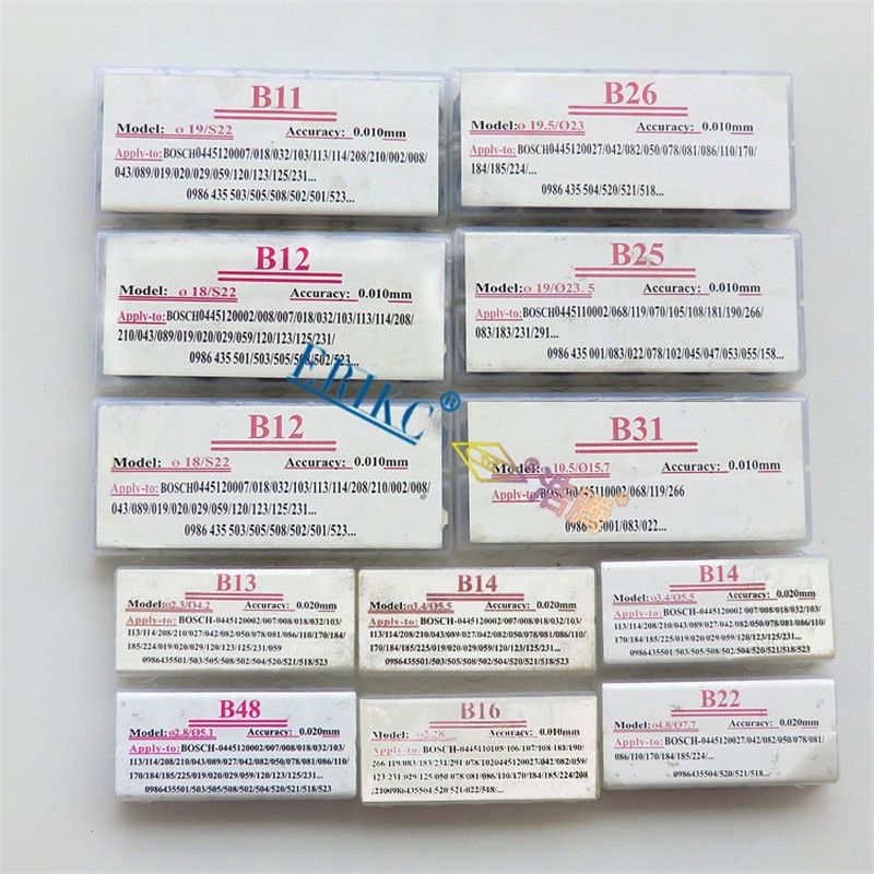 Erikc Injector Shims Gaskets B11 B12 B13 B14 B16 B