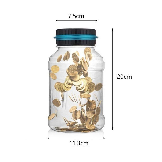 Electronic Digital Counting Coin Bank Easy Read 1.5L For Gifts Adults