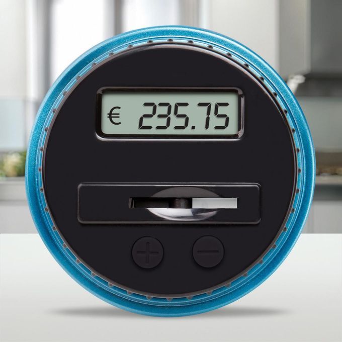 Electronic Digital Counting Coin Bank Easy Read 1.5L For Gifts Adults