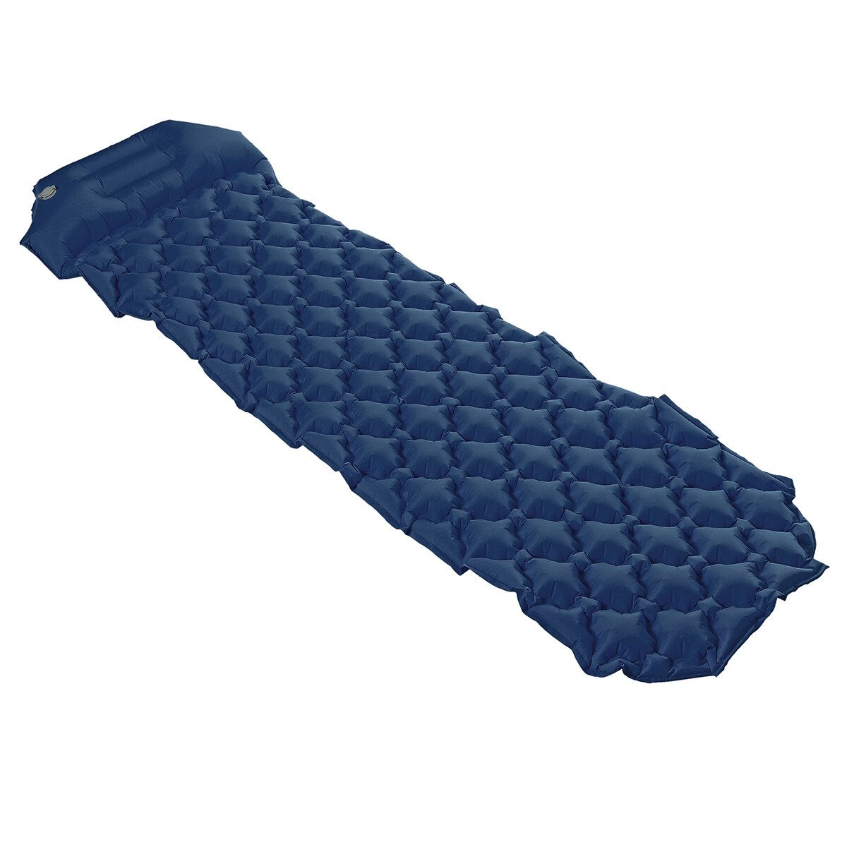 Camping Air Mattress With Pillow Strap Backpack Outdoor Camping Hiking Blue