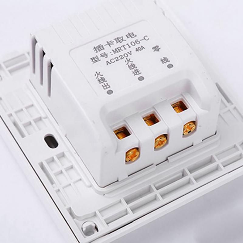 with 3 Card Hotel House Room Wall Reader Switch 40A Energy Saving Insert Key for Power